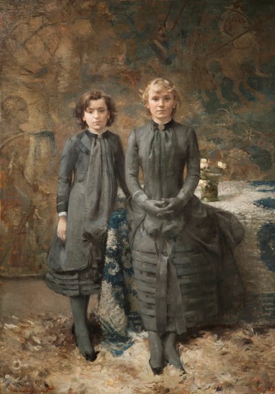 画家施洛巴赫的姐妹们，1884年。 作者 范·雷塞尔伯格（Théovan Rysselberghe）