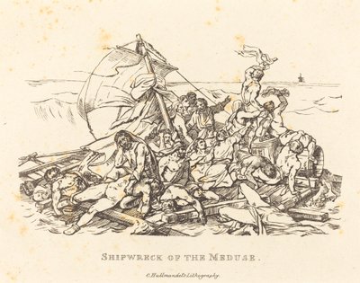 梅德塞号沉船事件 作者 Théodore Gericault 和 Nicolas Toussaint Charlet