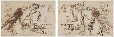 Géricault - 素描纸张（正面） 素描纸张（背面），1819 年 作者 西奥多·杰里科（Theodore Gericault）