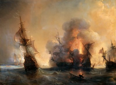 1693年6月27日，拉各斯海战 作者 让·安托万·西奥多·古丁