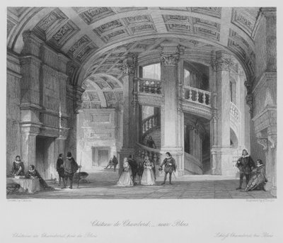 布洛瓦附近的香波堡(Chateau de Chambord)(雕刻版) 作者 托马斯（后）Allom