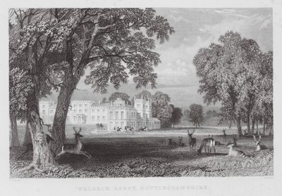诺丁汉郡韦尔贝克修道院（雕刻）（Welbeck Abbey, Nottinghamshire）。 作者 托马斯（后）Allom