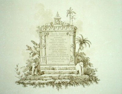 东方风光》的封面画。印度斯坦的二十四景》，由托马斯（1749-1840）和威廉（1769-1837）丹尼尔雕刻。 作者 托马斯（后）丹尼尔
