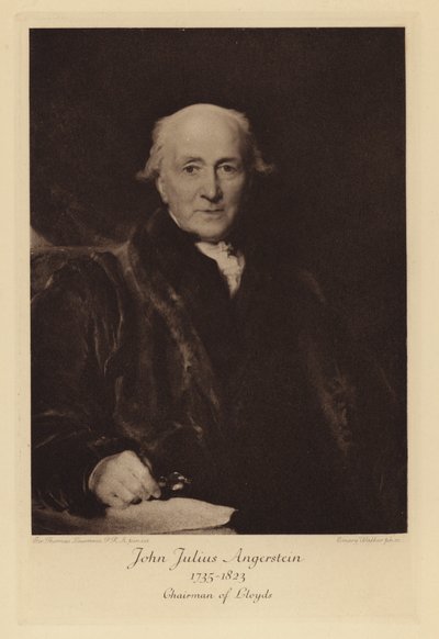 约翰·朱利叶斯·安格斯坦 (John Julius Angerstein)，伦敦劳合社董事长（雕刻） 作者 托马斯（后）劳伦斯