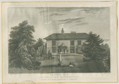 Checkley-Beauhurst Hall：雕刻，nd [c 1820-1830]（印刷） 作者 托马斯（后）安德伍德（Underwood）