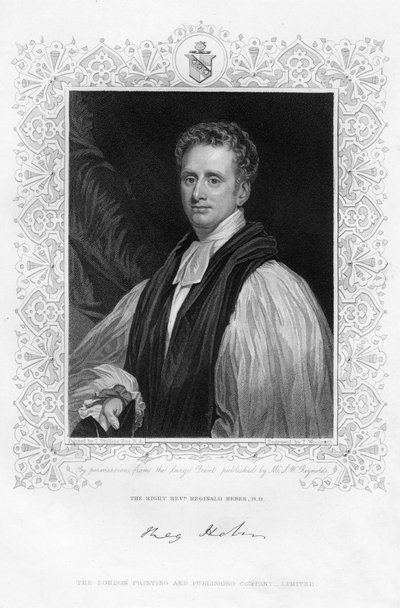 雷加纳德·希伯（Reginald Heber）1783-1826，加尔各答主教，19世纪。 作者 托马斯·伍尔诺斯