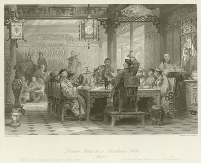 在普通话的家里举行晚宴 作者 Thomas Allom