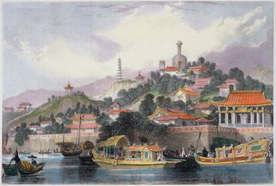 北京故宫花园》，中国，1843年 作者 托马斯·阿隆