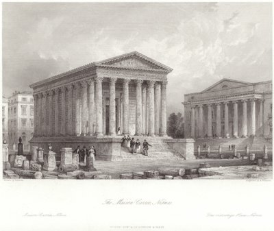 尼姆的Maison Carree 作者 托马斯·阿隆