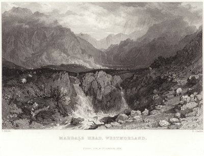 Mardale Head在Westmorland 作者 托马斯·阿隆
