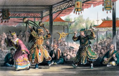 日月同辉 "的场景，中国，1843年 作者 托马斯·阿隆