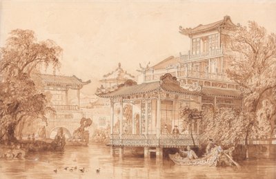 广州附近的一个中国商人的房子 作者 托马斯·阿隆