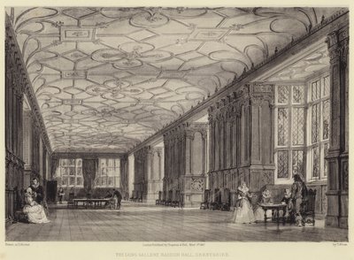 长廊，Haddon Hall，德比郡 作者 托马斯·阿隆