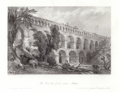 Pont du Gard，靠近Nismes 作者 托马斯·阿隆