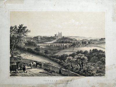 彭林城堡，c.1850（纸上彩色版画） 作者 托马斯·阿什伯顿·皮肯