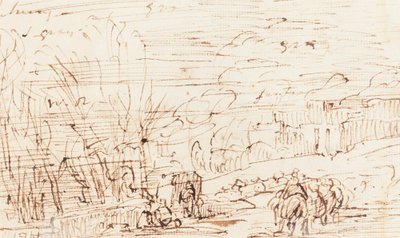 风景中的人物[背面] 作者 托马斯·巴克
