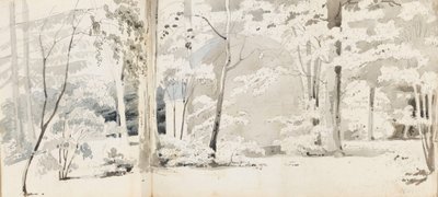 树木环绕的凉亭（右图） 作者 托马斯·巴克斯特
