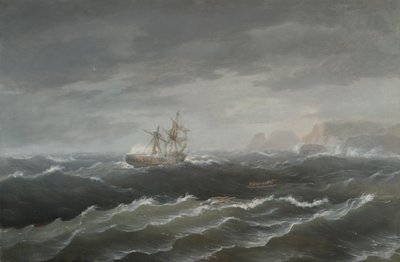岩石海岸附近的沉船 作者 托马斯·伯奇
