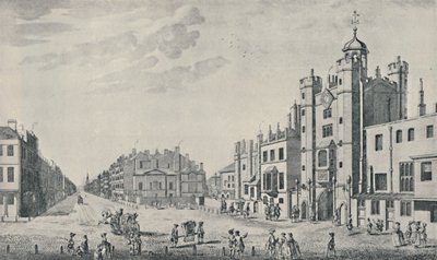 1920年，1740-1760年，颇尔购物中心，圣詹姆士宫外 作者 托马斯·鲍尔斯（Thomas Bowles）