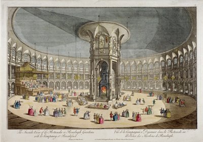 伦敦切尔西Ranelagh花园的圆形大厅，约1750年 作者 托马斯·鲍尔斯（Thomas Bowles）