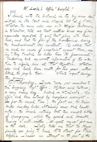 托马斯-巴特勒-冈恩日记--第16卷，第224页，1861年6月5日 作者 托马斯·巴特勒·冈恩