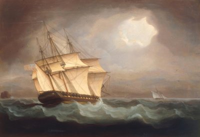 英国护卫舰追随法国切割工 作者 托马斯·巴特沃斯（Thomas Buttersworth）