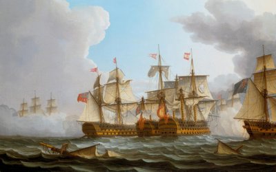 圣文森特角战役 作者 托马斯·巴特沃斯（Thomas Buttersworth）
