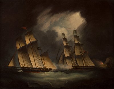 海盗船 "Will Watch"（布面油画）。 作者 托马斯·巴特沃斯（Thomas Buttersworth）