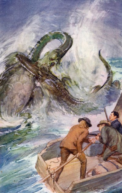 儒勒·凡尔纳为《地心之旅》绘制的插图（彩色平版印刷） 作者 托马斯·坎特雷尔·杜格代尔
