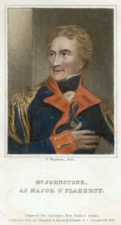 约翰斯通先生（John Johnstone）担任少校，1818年。 作者 托马斯·查尔斯·瓦格曼