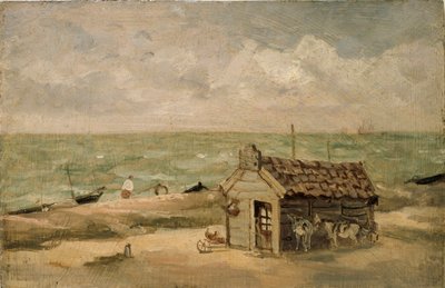 海边的渔夫小屋，19世纪初 作者 托马斯·丘奇亚德