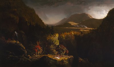 有人物的风景：最后的莫希干人》中的一个场景 作者 托马斯·科尔