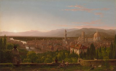 佛罗伦萨视图，1837年。 作者 Thomas Cole