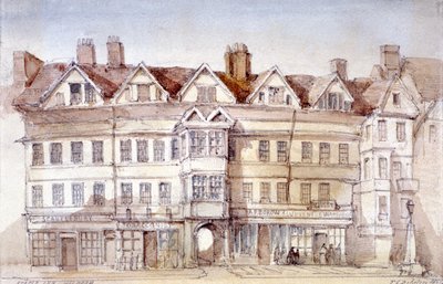 伦敦Holborn的Staple Inn, 1854年 作者 托马斯·科尔曼·迪布丁