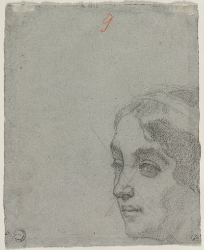 一位女士的负责人，c。 1857年。 作者 托马斯·库蒂（Thomas Couture）