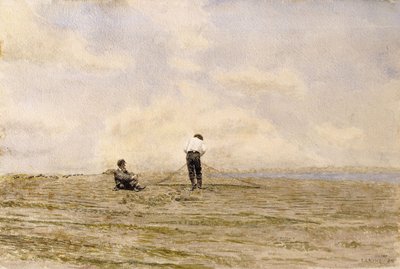 修补网，1882年 作者 托马斯·考珀思韦特·埃金斯