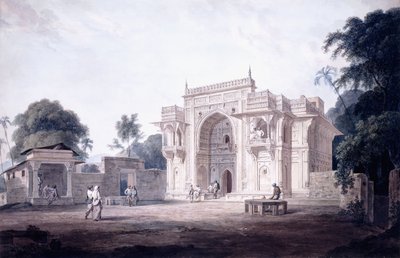 通往清真寺的门，北方邦楚纳加尔c。 1789-90 作者 托马斯·丹尼尔