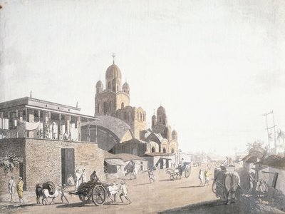 街景，来自托马斯·丹尼尔（1786-1788）的“加尔各答景观” 作者 托马斯·丹尼尔