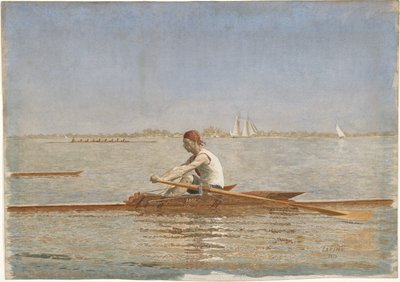 约翰·比林在1873年的单人双桨中（wc在纸面上） 作者 托马斯·埃金斯