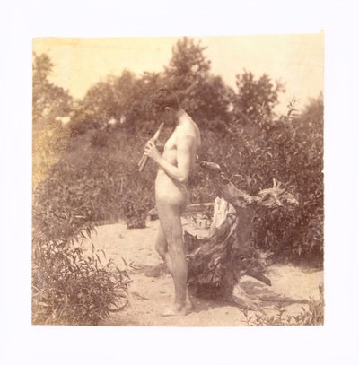 阿卡迪亚的站立式笛子研究，约1883年。 作者 托马斯·埃金斯