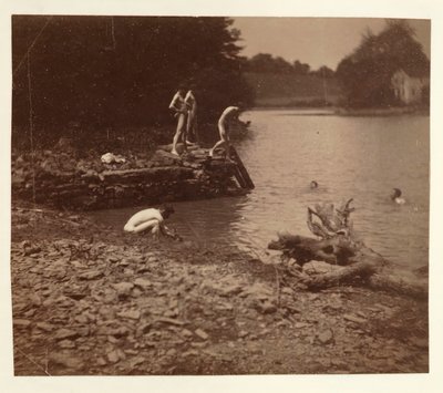 游泳的研究，1883年。 作者 托马斯·埃金斯
