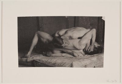 摔跤手在埃金斯的工作室，约1899年。 作者 托马斯·埃金斯
