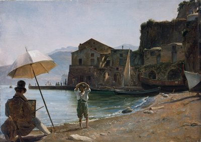 画家和男孩，约 1834 年（绘画） 作者 托马斯·费恩利