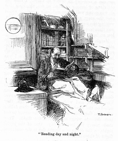 约书亚·斯洛克姆船长（1844-1909）的肖像，他于 1895 年进行了第一次世界航行之旅。托马斯·福加蒂（Thomas Fogarty，1873-1938）绘制的 20 世纪 作者 托马斯·福加蒂