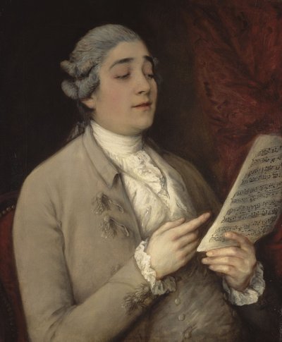 Giusto Ferdinando Tenducci 1736-1790年的肖像，被称为il Senesino，约1770年。 作者 托马斯·盖恩斯伯勒