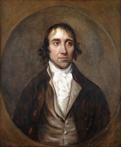 艺术家的兄弟约翰·盖恩斯伯勒（John Gainsborough）的肖像，胸围长，穿着棕色夹克和背心，白色股票， 作者 托马斯·盖恩斯伯勒