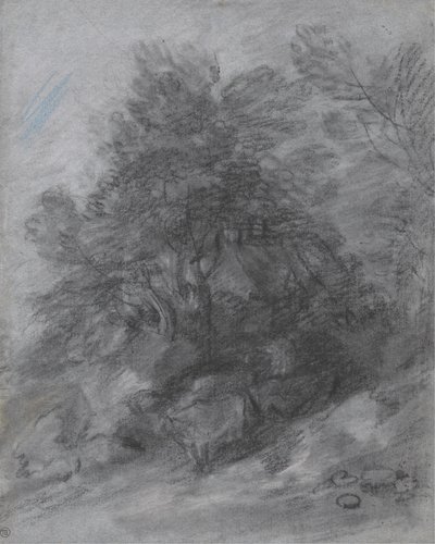 林间风景与牧人、奶牛和小屋 作者 托马斯·盖恩斯伯勒