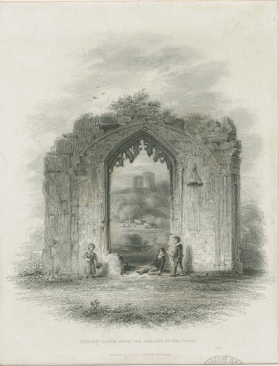 Dudley Castle-The Keep：雕刻（渐晕），nd [？19th cent]（印刷） 作者 托马斯·加纳