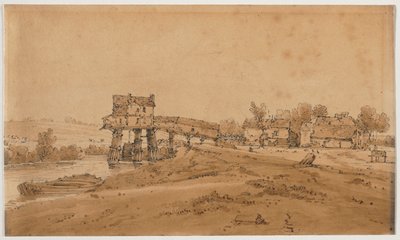 巴黎风景如画的二十处精选：  夏朗顿桥上的水磨坊 作者 托马斯·吉尔丁