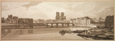 巴黎二十个最美的风景选辑：蓬图尔·图尔内尔桥景色，1802年。 作者 托马斯·吉尔丁